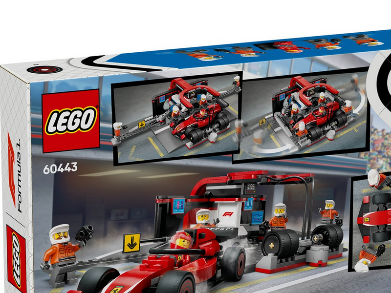 LEGO City 60443 F1® Boxenstopp mit Boxencrew und Ferrari Flitzer