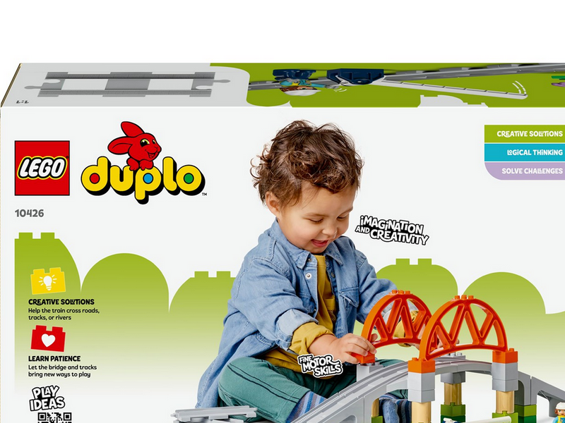 LEGO DUPLO 10426 Eisenbahnbrücke und Schienen – Erweiterungsset