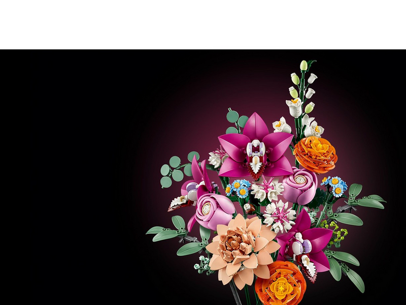 LEGO Botanicals 10342 Schöner Rosafarbener Blumenstrauß