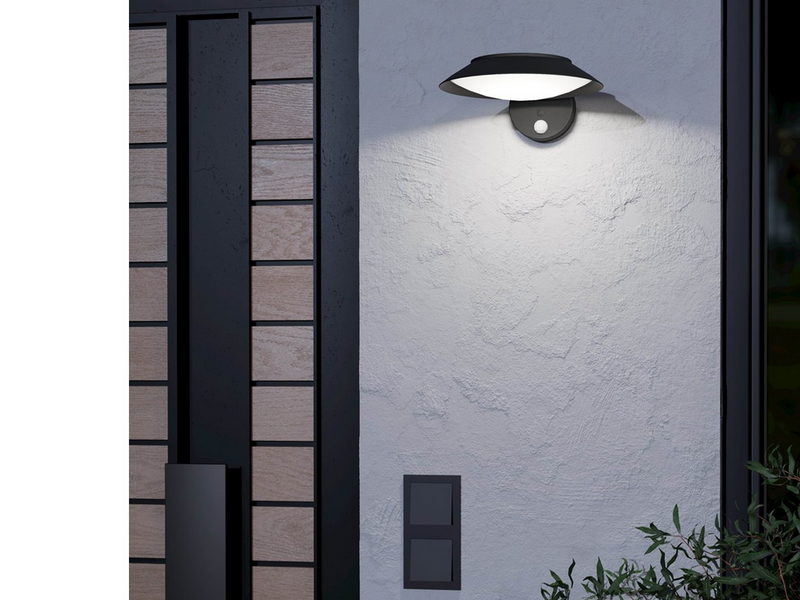 EGLO CERRISI outdoor wall lamp solar cell black