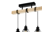 EGLO TOWNSHEND 5 ceiling lamp black/brown