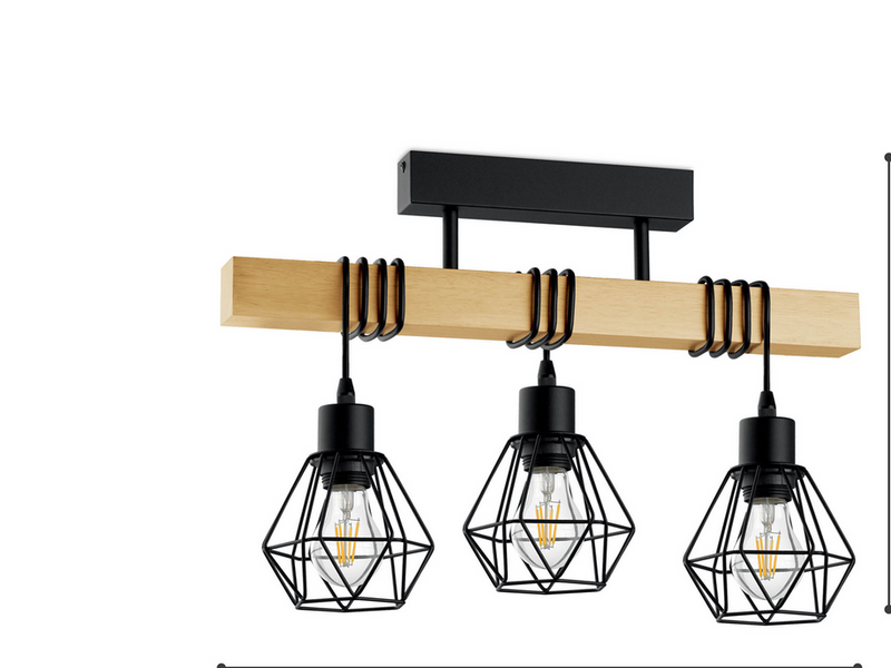 EGLO TOWNSHEND 5 ceiling lamp black/brown