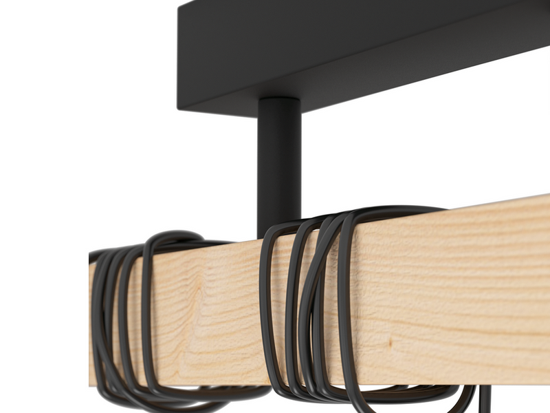 EGLO TOWNSHEND 5 ceiling lamp black/brown