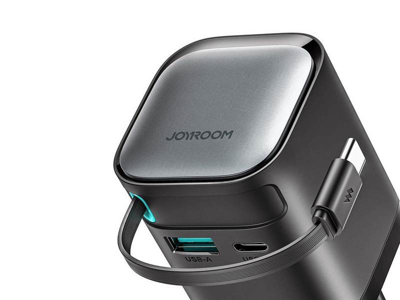 Joyroom Power charger with retractable cable 65W TCL02 GaN