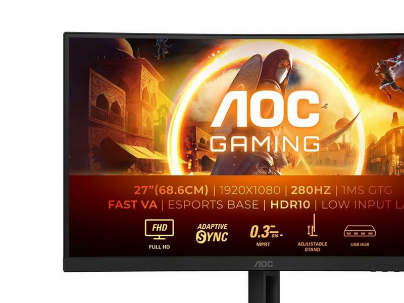 27" AOC C27G4ZXU - 1920x1080 (FHD) - 280Hz - VA
