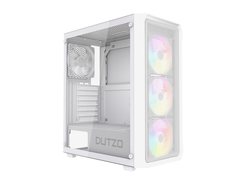DUTZO C321 Mesh TG ARGB - Gehäuse - Miditower - Weiß