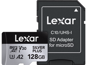 Lexar Professional Silver Plus MicroSD/SD - 205MB/s - 128GB