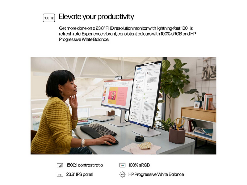 24" HP 524pf Series 5 Pro - 1920x1080 (FHD) - 100Hz - IPS