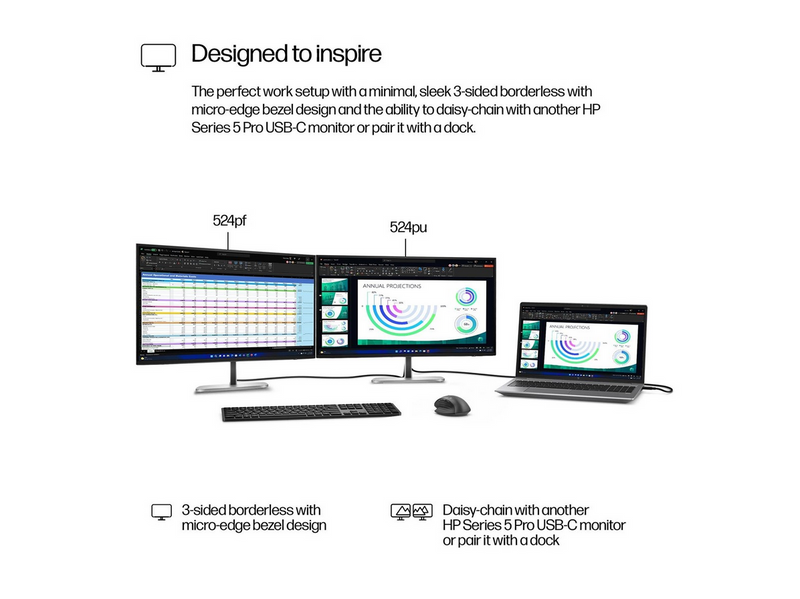 24" HP 524pf Series 5 Pro - 1920x1080 (FHD) - 100Hz - IPS