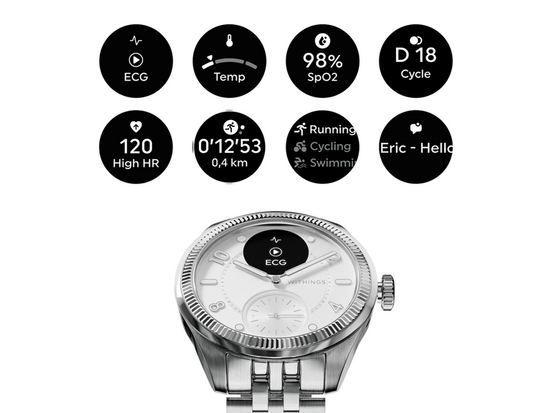 Withings ScanWatch Nova Brilliant Edition 39mm - Titanium Silver