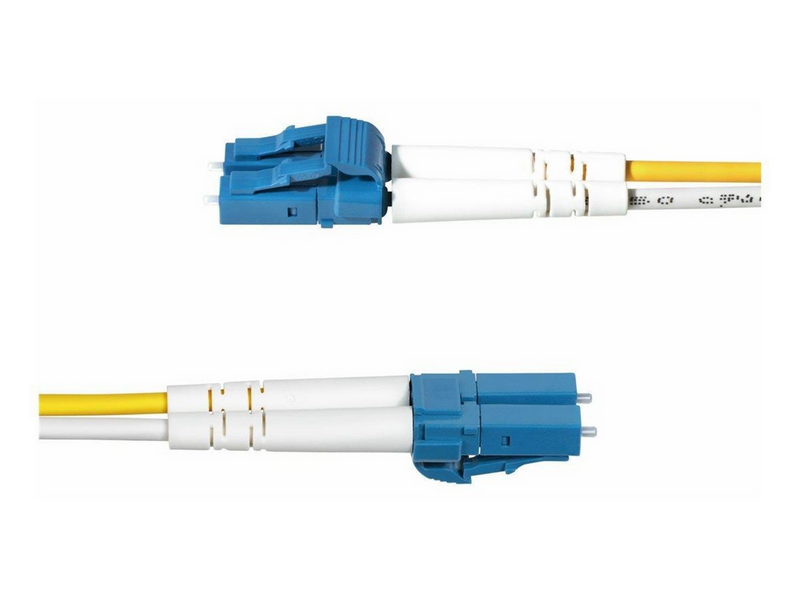 StarTech.com 2m (6.6ft) LC to LC (UPC) OS2 Single Mode Duplex Fiber Optic Cable - patch cable - 2 m - yellow - Gelb - 2m