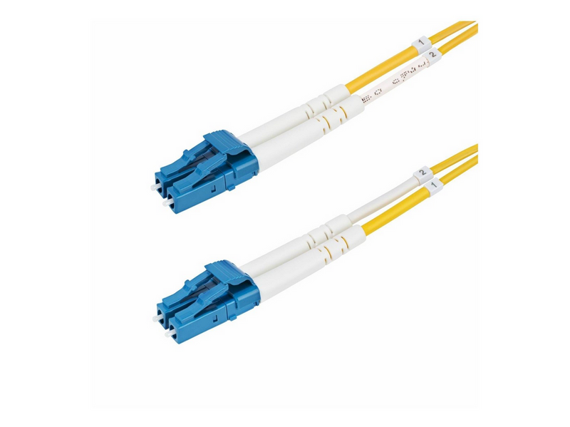 StarTech.com 2m (6.6ft) LC to LC (UPC) OS2 Single Mode Duplex Fiber Optic Cable - patch cable - 2 m - yellow - Gelb - 2m