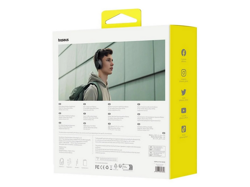Baseus Bass 30 Max Wireless Headphones (black)