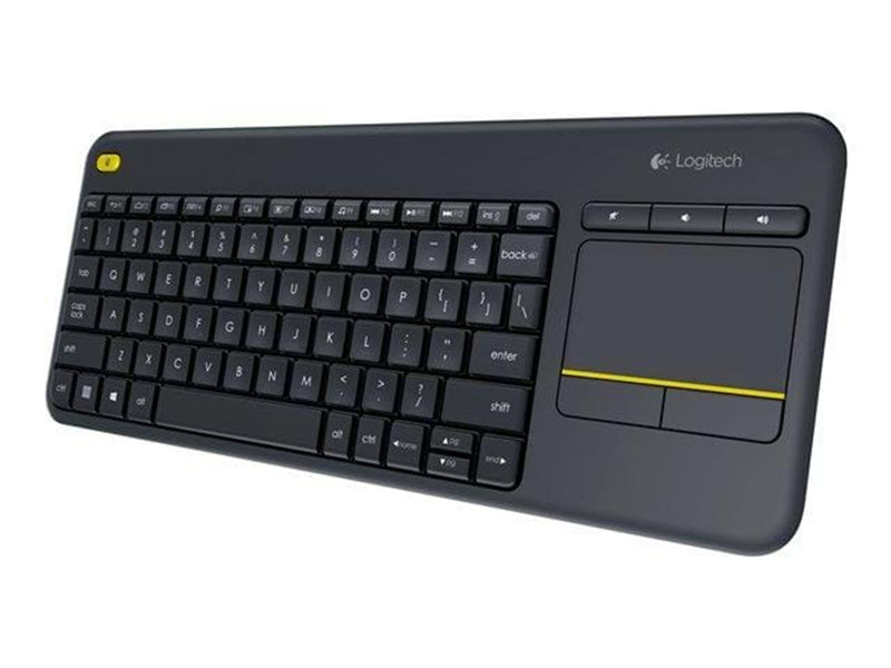 Logitech K400 Plus Ergonomic Wireless Touch - Tastaturen - Französisch - Schwarz
