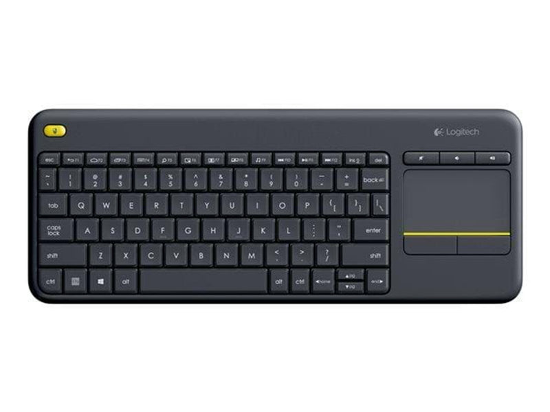 Logitech K400 Plus Ergonomic Wireless Touch - Tastaturen - Französisch - Schwarz