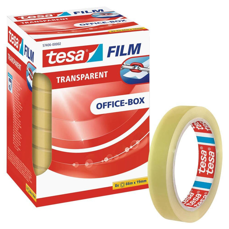 tesa OFFICE-BOX Klebefilm 19 mm x 66 m transparent