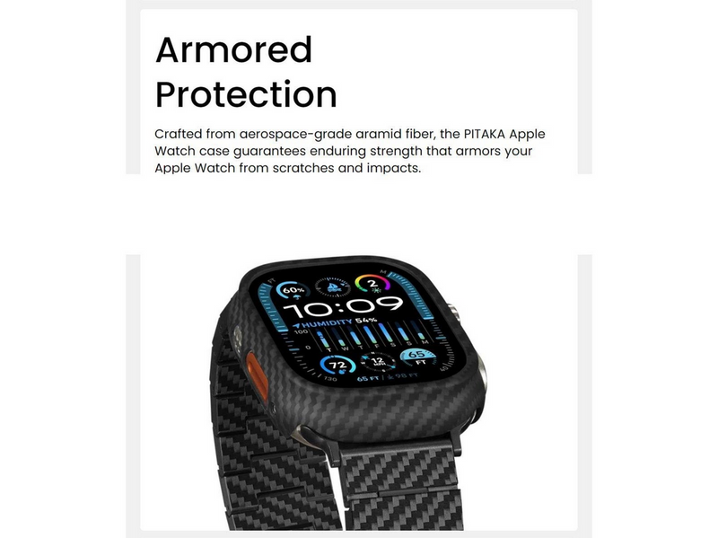 PITAKA Air case black/grey - Apple Watch 10 46 mm