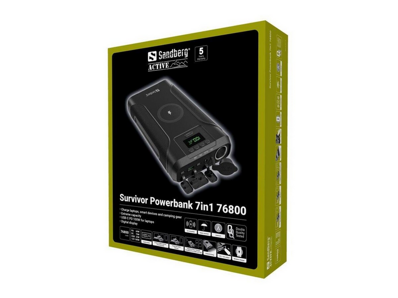 Sandberg Survivor Powerbank 7in1 76800 - 76800 mAh