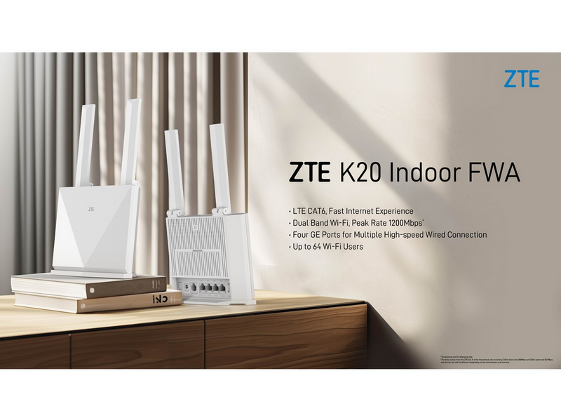ZTE K20 Wireless 4G Router - 4G