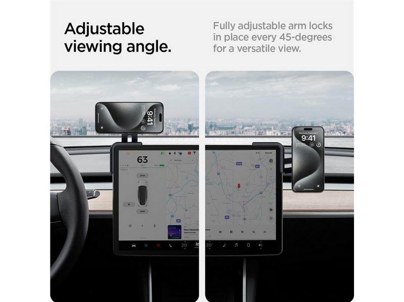 Spigen Tesla TapLock MagSafe Car Mount Holder - black - Screen