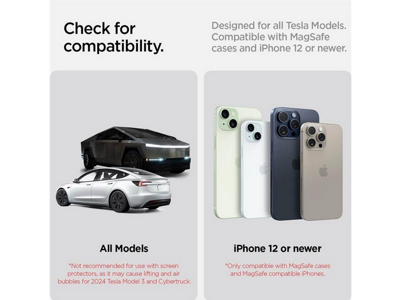 Spigen Tesla TapLock MagSafe Car Mount Holder - black - Screen