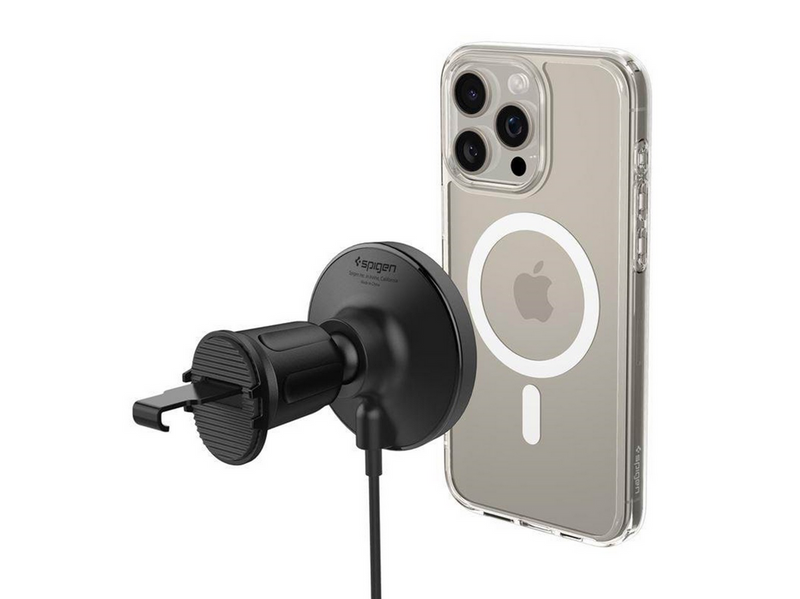 Spigen OneTap Pro 4 MagSafe Car Mount Charger - black - Wireless / AirVent Hook