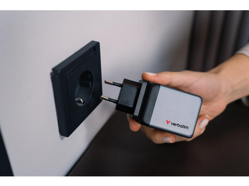Verbatim power adapter - GaN - 65 Watt