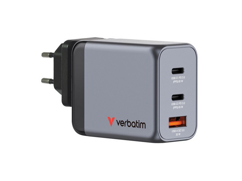 Verbatim power adapter - GaN - 65 Watt