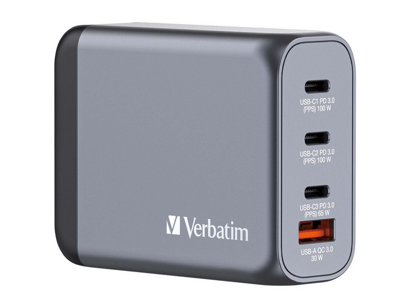 Verbatim 100W 4-Port GaN Wall Charger
