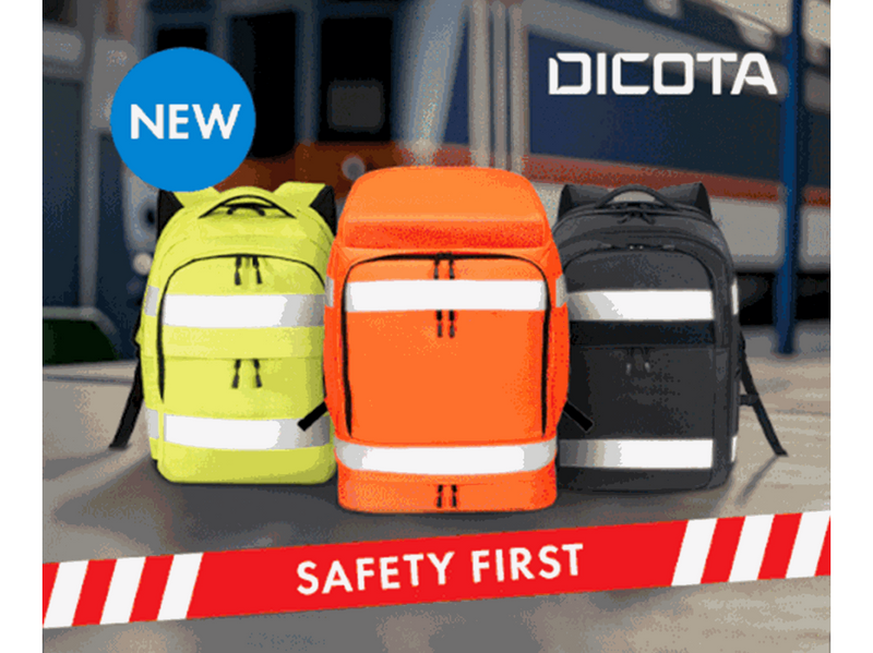 Dicota HI-VIS Rucksack - 25 Litern | Schwarz