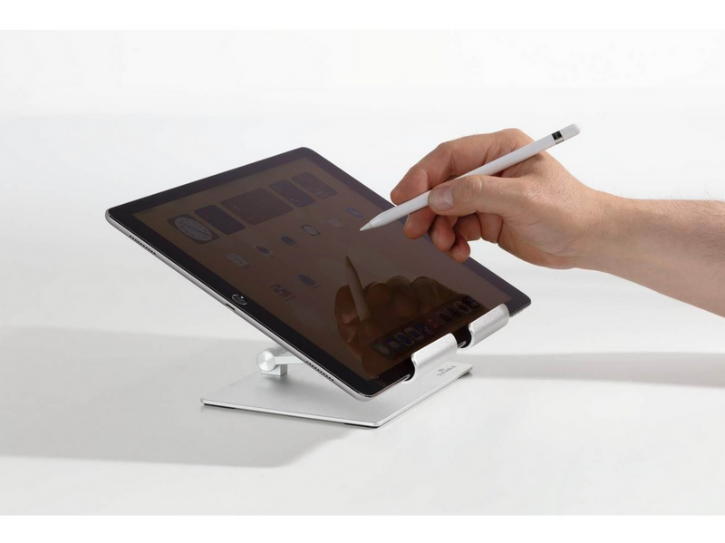 DURABLE Universtell verstellbarer Ständer für Tablets und Smartphones bis 13″. Mit stufenloser Höhen- und Lesewinkeleinstellung.