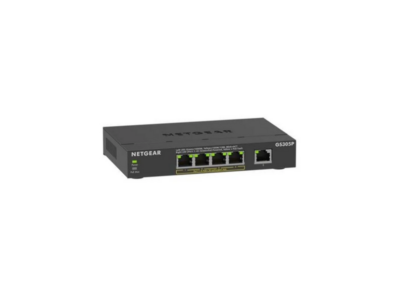 Netgear GS305Pv3 5-Port Gigabit Ethernet Unmanaged PoE+ Essentials Switch (63W)