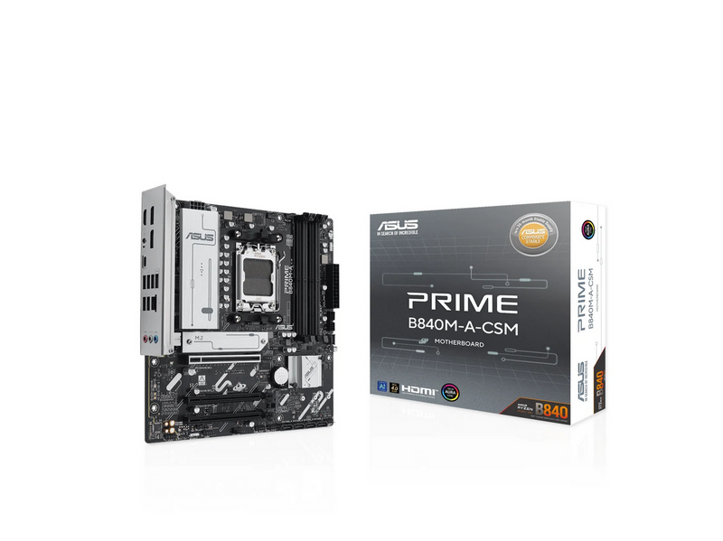 ASUS PRIME B840M-A-CSM Mainboard - AMD B840 - AMD AM5 - DDR5 RAM - Micro-ATX