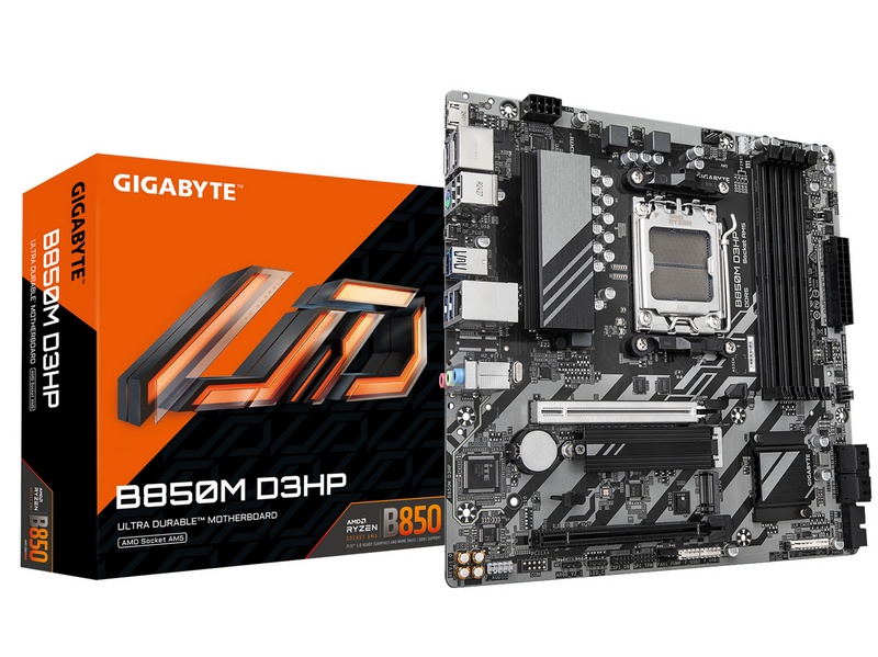 GIGABYTE B850M D3HP Mainboard - AMD B850 - AMD AM5 - DDR5 RAM - Micro-ATX
