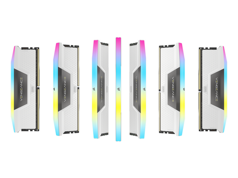 Corsair Vengeance RGB DDR5-6000 - 32GB - CL30 - Dual Channel (2 pcs) - AMD EXPO & Intel XMP - Weiß mit RGB