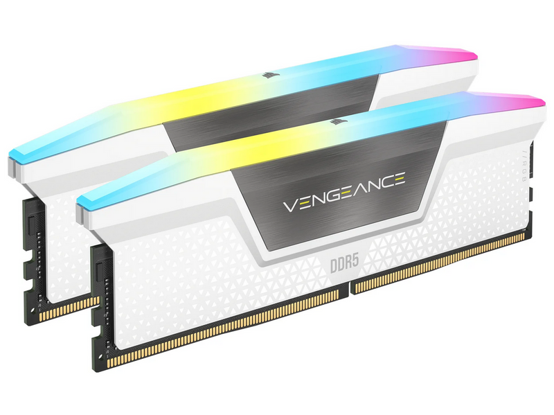 Corsair Vengeance RGB DDR5-6000 - 32GB - CL30 - Dual Channel (2 pcs) - AMD EXPO & Intel XMP - Weiß mit RGB