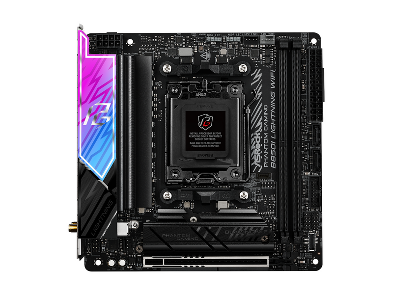 ASRock B850I Lightning WiFi Mainboard - AMD B850 - AMD AM5 - DDR5 RAM - Mini-ITX