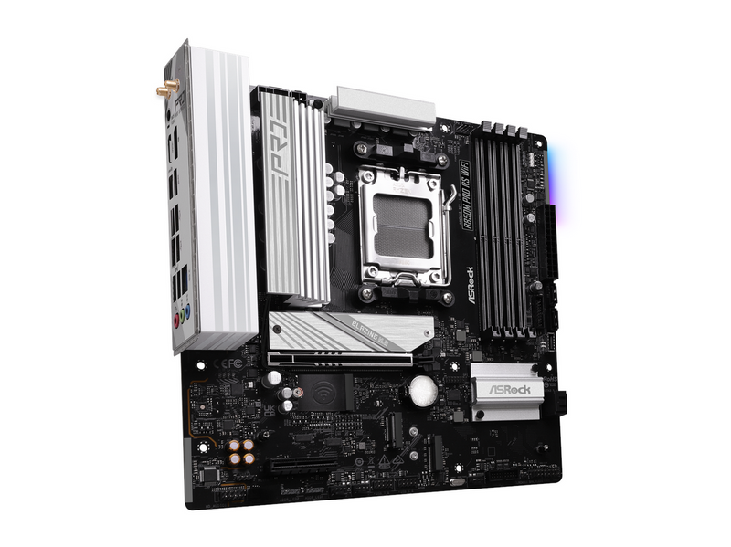 ASRock B850M Pro RS WiFi Mainboard - AMD B850 - AMD AM5 - DDR5 RAM - Micro-ATX