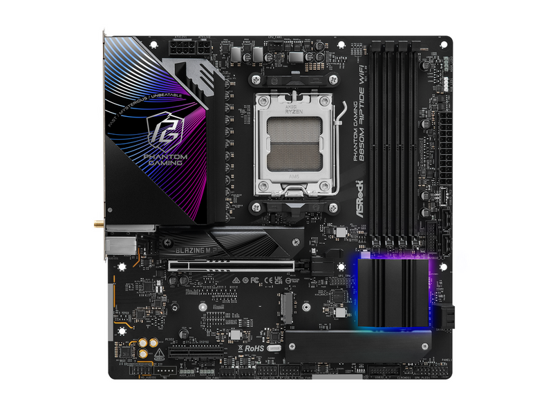 ASRock B850M Riptide WiFi Mainboard - AMD B850 - AMD AM5 - DDR5 RAM - Micro-ATX