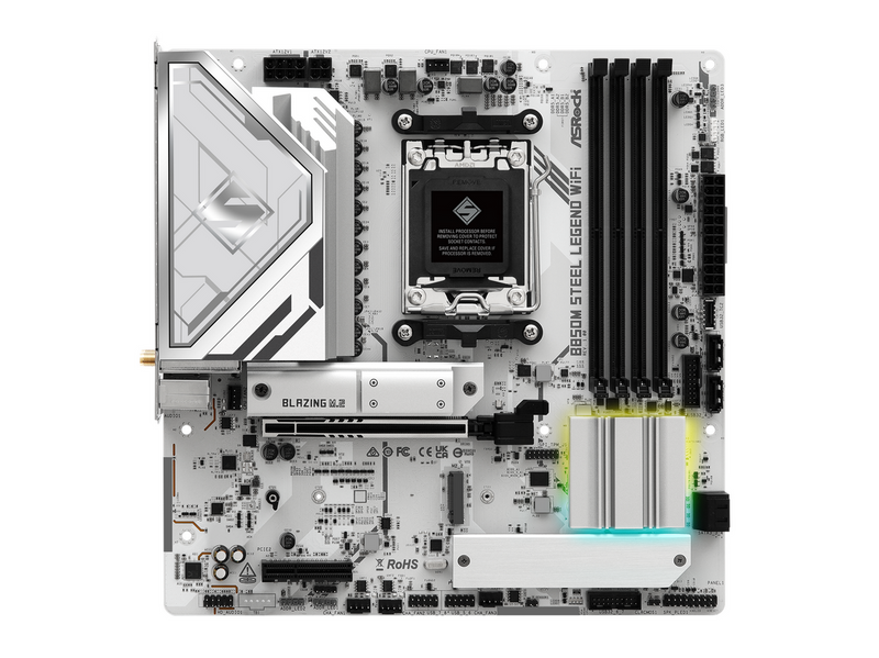ASRock B850M Steel Legend WiFi Mainboard - AMD B850 - AMD AM5 - DDR5 RAM - Micro-ATX