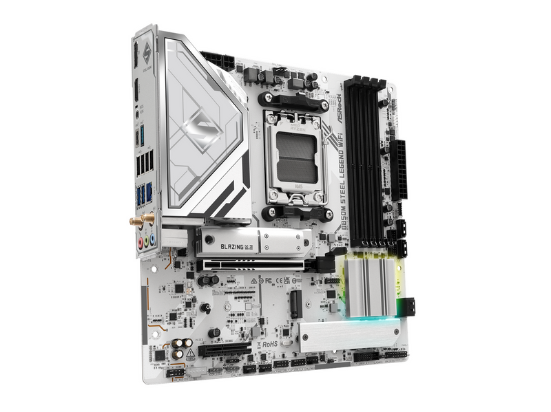 ASRock B850M Steel Legend WiFi Mainboard - AMD B850 - AMD AM5 - DDR5 RAM - Micro-ATX