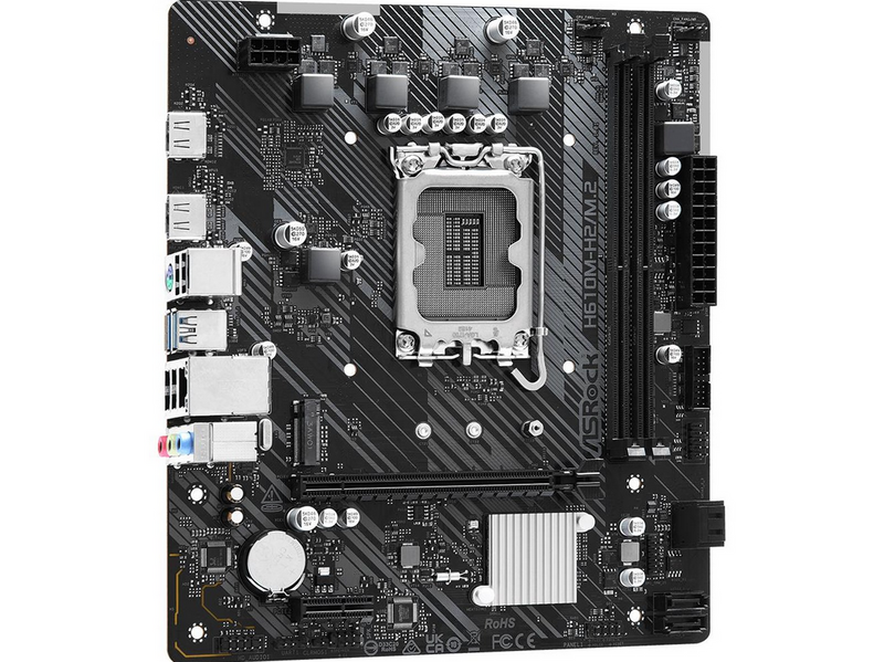 ASRock H610M-H2/M.2 Mainboard - Intel H610 - Intel LGA1700 socket - DDR4 RAM - Micro-ATX