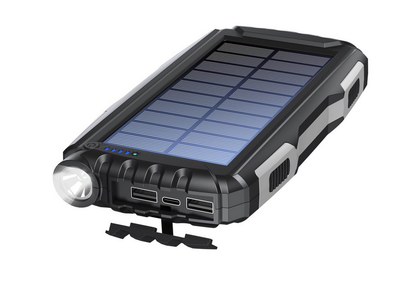 DENVER PSO-20010 MK2 – Solar Powerbank with 20.000mAh Battery and Triple USB Output - 20000 Ah