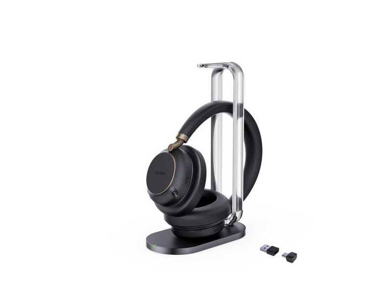 Yealink BH76 Plus with Charging Stand - Teams Black - USB-C/A