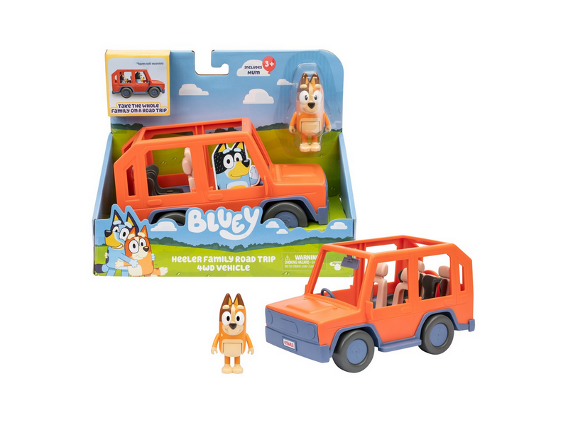 Bluey Heeler Family Road Trip 4wd Vehicle