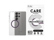 CARE by PanzerGlass Flagship Case Transparent Urban Combat w. Plum Purple QI Compatible Samsung Galaxy S25 Ultra