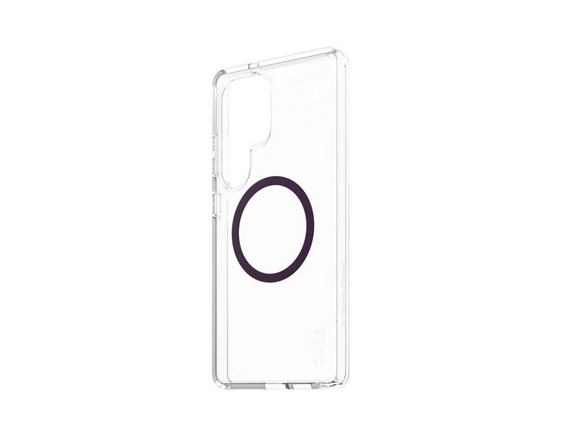 CARE by PanzerGlass Flagship Case Transparent Urban Combat w. Plum Purple QI Compatible Samsung Galaxy S25 Ultra