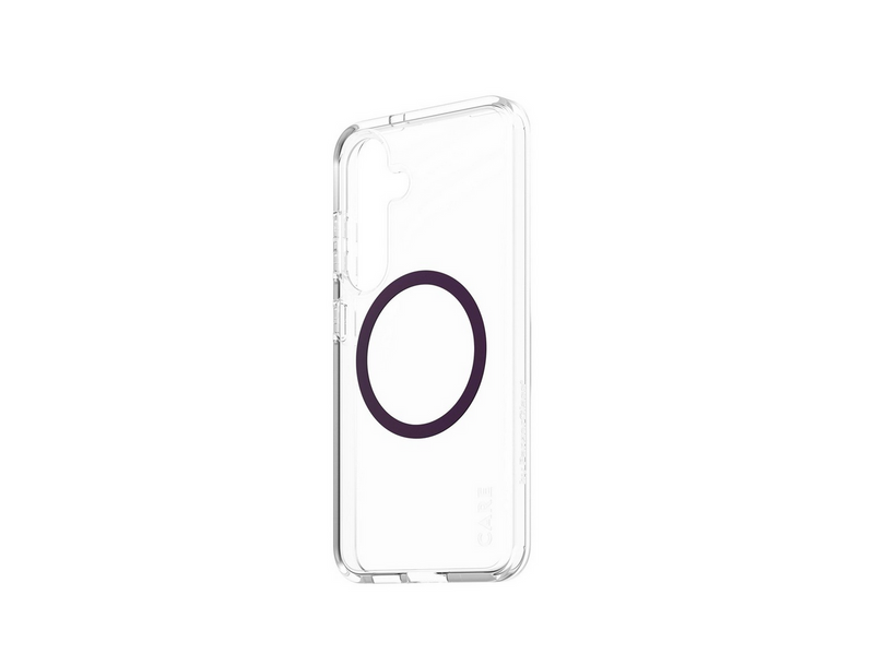 CARE by PanzerGlass Flagship Case Transparent Urban Combat w. Plum Purple QI Compatible Samsung Galaxy S25