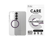 CARE by PanzerGlass Flagship Case Transparent Urban Combat w. Plum Purple QI Compatible Samsung Galaxy S25+
