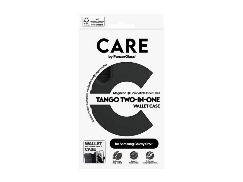 CARE by PanzerGlass Feature Case Tango Two-in-One Wallet w. QI Compatible Samsung Galaxy S25+